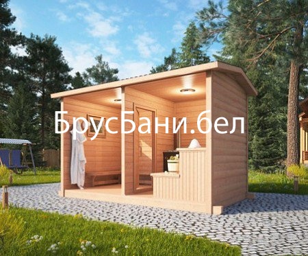 Готовая баня из бруса 4х2,4 м 
